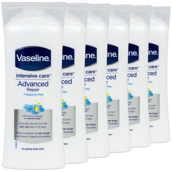 6x Vaseline Intensive Care Advanced Repair Body Lotion 400ml