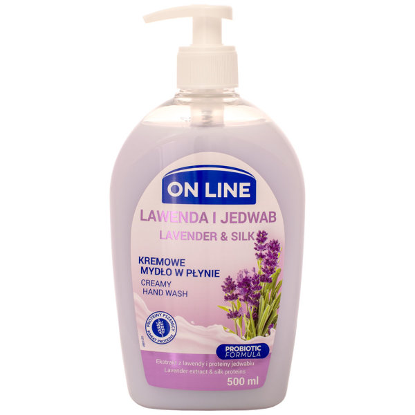 On Line CREAMY Flüssigseife Lavendel und Seide 500ml 1 Stück