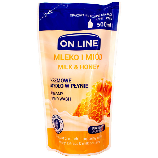 On Line CREAMY Flüssigseife Milch & Honig Nachfüller 500ml