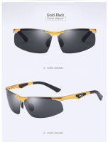 Polarisierte Classic Sonnenbrille UV400 HD Vision Aluminium Gold/Schwarz
