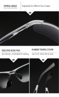 Polarisierte Classic Sonnenbrille UV400 HD Vision Aluminium Gold/Schwarz