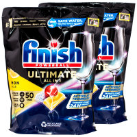 2x Finish Powerball Ultimate All in 1 Lemon 50 Tabs