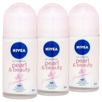 3x Nivea Pearl & Beauty Anti-Transparent Deo Roll-On...