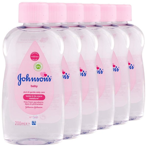 6x Johnsons Baby Oil/Öl 200ml
