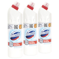 3x Domestos Ultra White & Shine Thick Bleach 750 ml