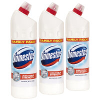 3x Domestos Ultra White & Sparkle Thick Bleach 1250 ml